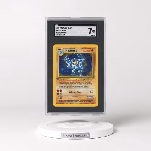 1999 Pokémon Base #8 Machamp - Holographic 1stEd. (SGC 7 NM)