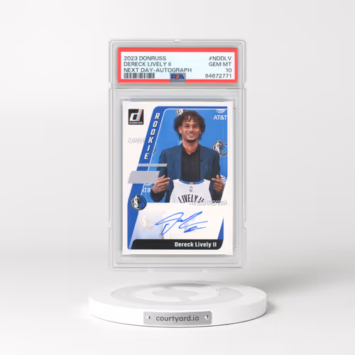 2023 Panini Donruss Next Day #NDDLV Dereck Lively II - Autograph (PSA 10 GEM MINT)