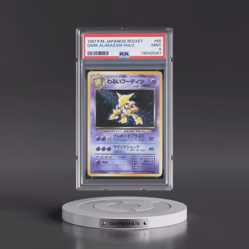 1997 Pokémon Rocket #65 Dark Alakazam - Holo (PSA 9 MINT)