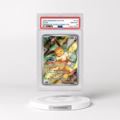 2025 Pokémon Svp EN-SV Black Star Promo #173 Eevee - Prismatic Evolutions Elite Trainer Box (PSA 10