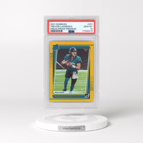 2021 Panini Donruss #251 Trevor Lawrence - Press Proof Premium (PSA 10 GEM MINT)