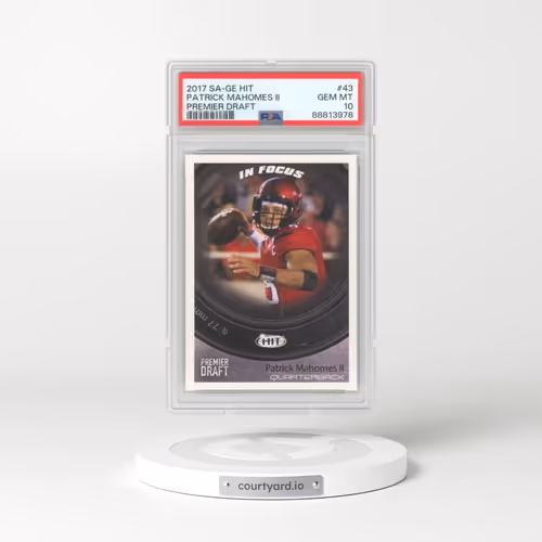 2017 SA-GE Hit Premier Draft #43 Patrick Mahomes II (PSA 10 GEM MINT)