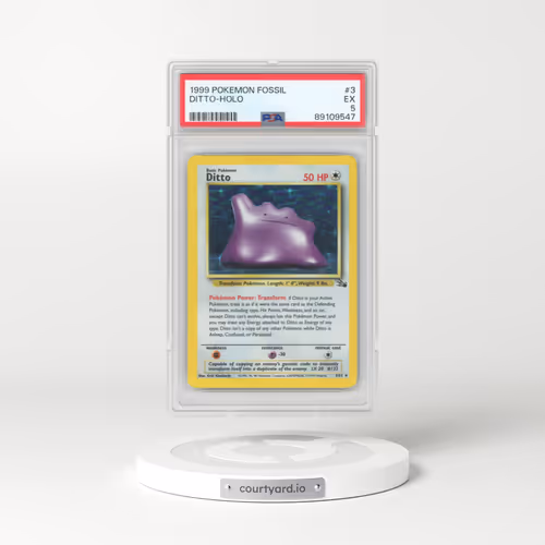1999 Fossil #3 Ditto - Galaxy Star Holo (PSA 5 EX)