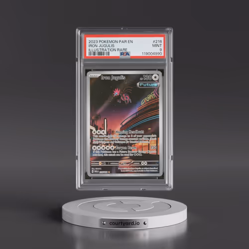 2023 Pokémon Par EN-Paradox Rift #216 Iron Jugulis - Illustration Rare (PSA 9 MINT)