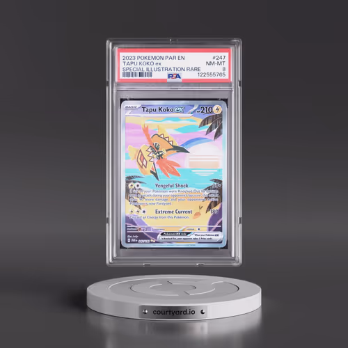 2023 Pokémon Par EN-Paradox Rift #247 Tapu Koko EX - Holo Special Illustration Rare (PSA 8 NM-MT)
