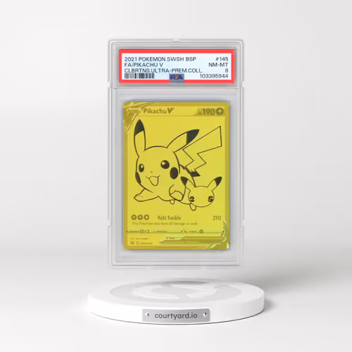 2021 Pokémon Swsh Black Star Promo #145 Pikachu V - Holo Full Art Celebrations Ultra-Premium Collection (PSA 8 NM-MT)