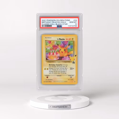 2021 Pokémon Celebrations Classic Collection #24 Birthday Pikachu - Holo (PSA 10 GEM MINT)