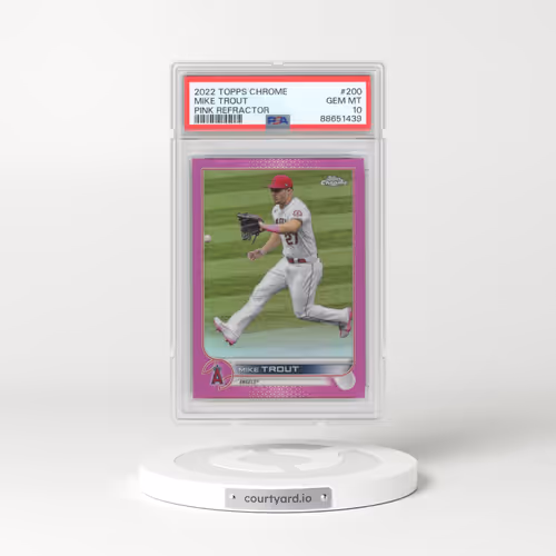 2022 Topps Chrome #200 Mike Trout - Pink Refractor (PSA 10 GEM MINT)