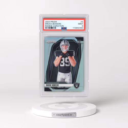2024 Panini Prizm Rookie Variation #9 Brock Bowers (PSA 9 MINT)