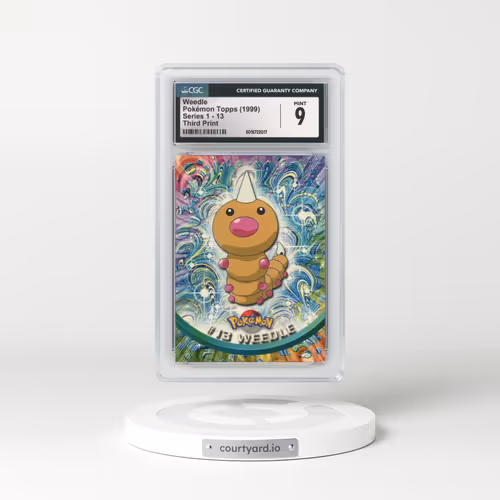 1999 Series 1 (Oval Nintendo Seal) #13 Weedle - Third Print (Green Logo) (CGC 9 MINT)