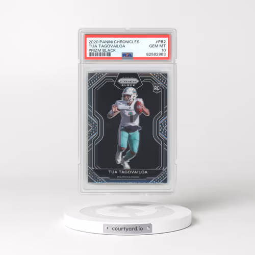 2020 Panini Chronicles Prizm Black #PB2 Tua Tagovailoa (PSA 10 GEM MINT)