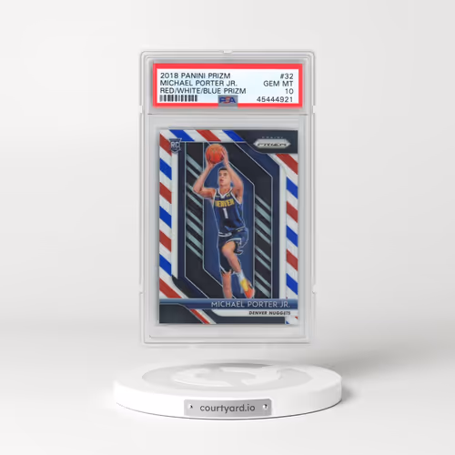 2018 Panini Prizm #32 Michael Porter Jr. - Red/White/Blue Prizm (PSA 10 GEM MINT)