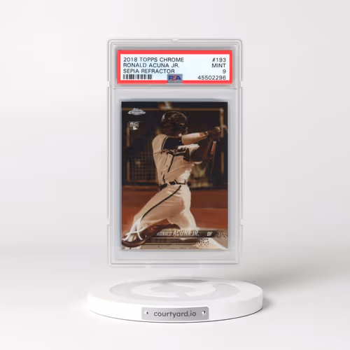 2018 Topps Chrome #193 Ronald Acuna Jr. - Sepia Refractor (PSA 9 MINT)