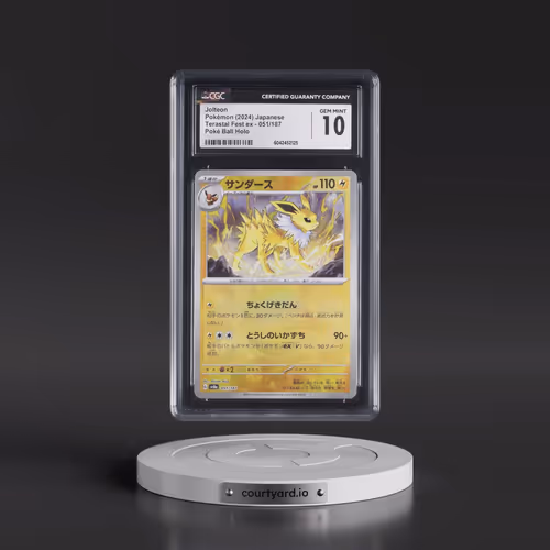 2024 High Class Pack: Terastal Fest ex - sv8a #051/187 Jolteon - Poké Ball Holo (CGC 10 GEM MINT)