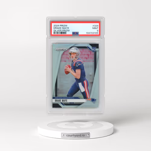 2024 Panini Prizm #329 Drake Maye - Silver Prizm (PSA 9 MINT)
