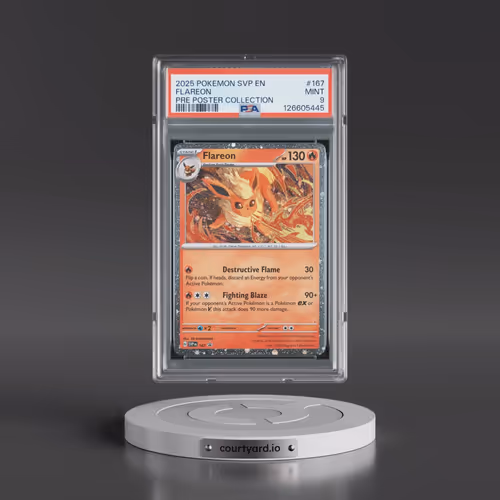 2025 Pokémon Svp EN-SV Black Star Promo #167 Flareon - Prismatic Evolutions Poster Collection (PSA 9