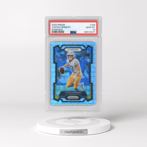 2023 Panini Prizm #158 Justin Herbert - Pandora (PSA 10 GEM MINT)