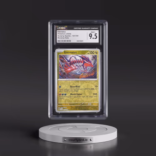2024 Surging Sparks - SSP EN #141/191 Eternatus - Reverse Holo (CGC 9.5 MINT+)