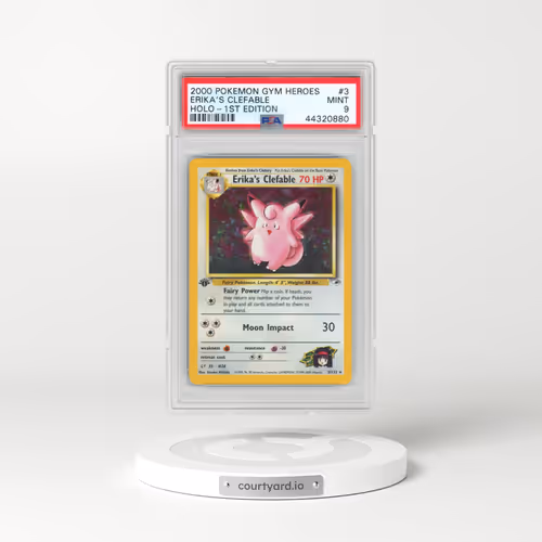 2000 Pokémon Gym Heroes #3 Erika's Clefable - 1st Edition Holo (PSA 9 MINT)