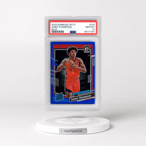 2023 Panini Donruss Optic #229 Amen Thompson - Blue (PSA 10 GEM MINT)