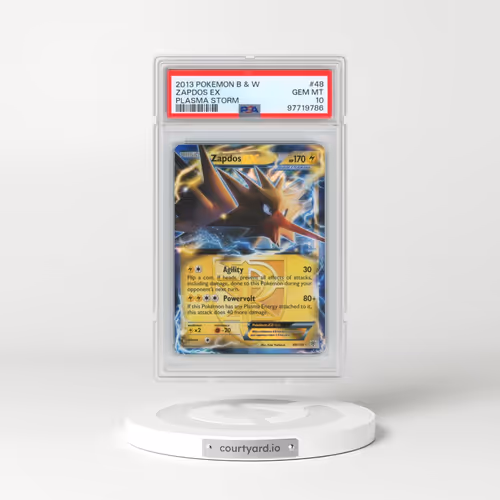 2013 Pokémon Black & White Plasma Storm #48 Zapdos EX - Holo (PSA 10 GEM MINT)