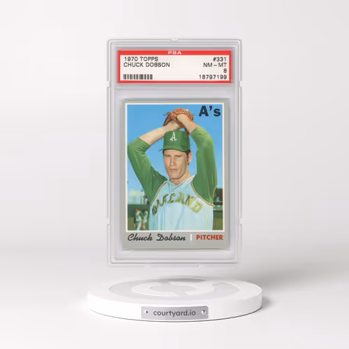 1970 Topps #331 Chuck Dobson (PSA 8 NM-MT)