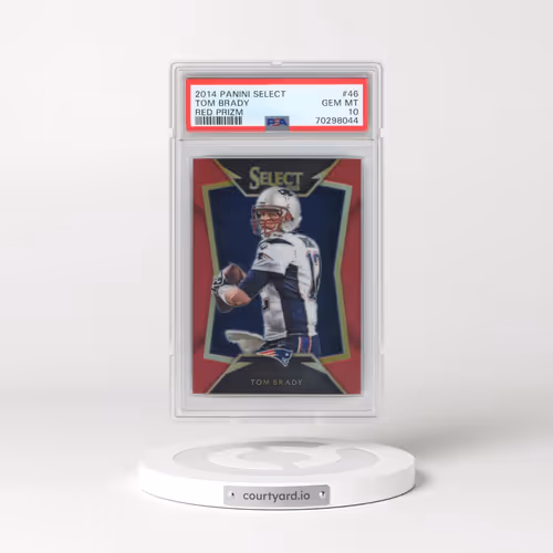 2014 Panini Select #46 Tom Brady - Red Prizm (PSA 10 GEM MINT)