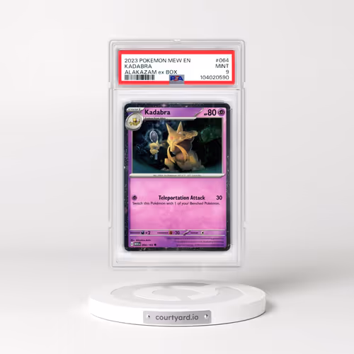 2023 Pokémon Mew EN-151 #064 Kadabra - Alakazam EX Box (PSA 9 MINT)