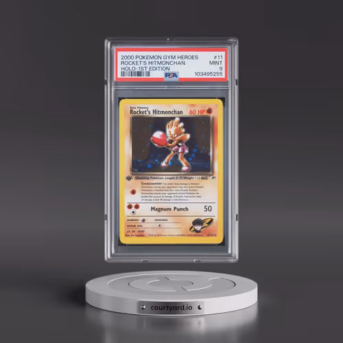 2000 Pokémon Gym Heroes #11 Rocket's Hitmonchan - 1st Edition Holo (PSA 9 MINT)