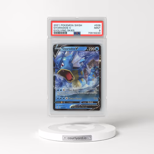 2021 Pokémon Sword & Shield Evolving Skies #028 Gyarados V - Holo (PSA 9 MINT)