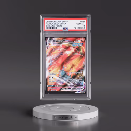 2021 Pokémon Sword & Shield Chilling Reign #021 Blaziken Vmax - Full Art (PSA 10 GEM MINT)