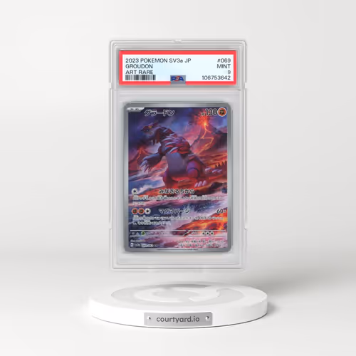 2023 Pokémon Sv3a-Raging Surf #069 Groudon - Art Rare (PSA 9 MINT)