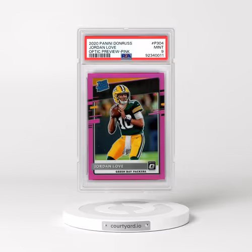 2020 Panini Donruss #P304 Jordan Love - Optic Preview-Pink (PSA 9 MINT)
