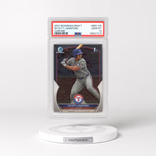 2023 Bowman Draft #BDC106 Wyatt Langford - Chrome (PSA 10 GEM MINT)