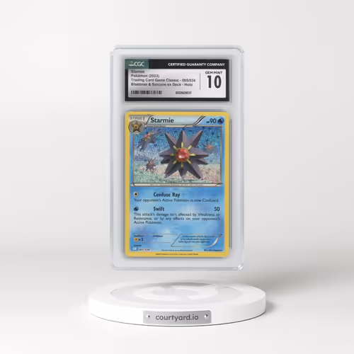 2023 Trading Card Game Classic - CLV, CLC, CLB #005/034 Starmie - Blastoise & Suicune ex Deck - CLB Holo (CGC 10 GEM MINT)