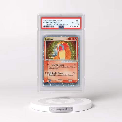 2004 Pokémon EX Team Magma VS Team Aqua #91 Entei EX - Holo Holo (PSA 6 EX-MT)