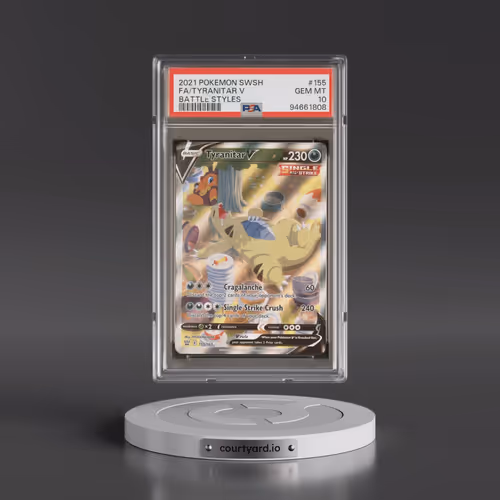2021 Pokémon Sword & Shield Battle Styles #155 Tyranitar V - Holo Full Art (PSA 10 GEM MINT)