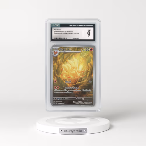 2023 Ruler of the Black Flame #110/108 Ninetales - Art Rare (CGC 9 MINT)