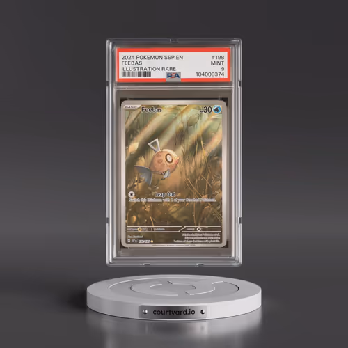 2024 Pokémon Ssp EN-Surging Sparks #198 Feebas - Illustration Rare (PSA 9 MINT)