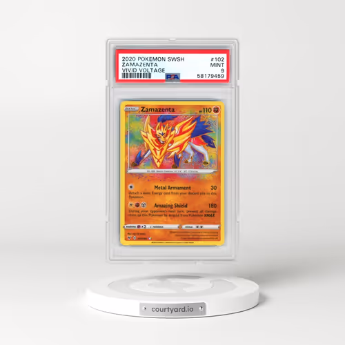2020 Pokémon Sword & Shield Vivid Voltage #102 Zamazenta (PSA 9 MINT)