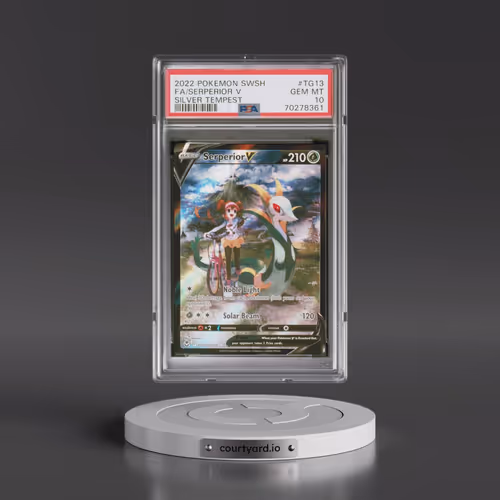 2022 Pokémon Sword & Shield Silver Tempest #TG13 Serperior V - Holo Full Art (PSA 10 GEM MINT)