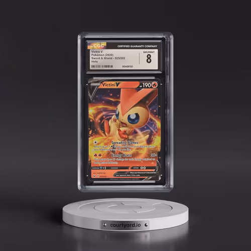 2020 Sword & Shield #025/202 Victini V - Holo (CGC 8 NM-MT)