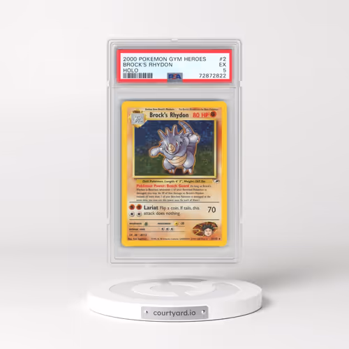 2000 Pokémon Gym Heroes #2 Brock's Rhydon - Holo (PSA 5 EX)