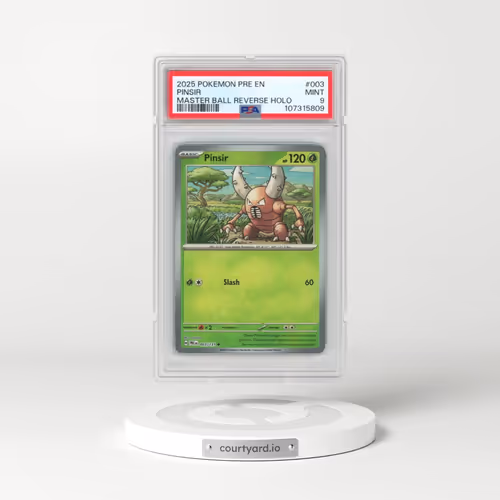 2025 Pokémon Pre EN-Prismatic Evolutions #003 Pinsir - Reverse Holo Master Ball (PSA 9 MINT)