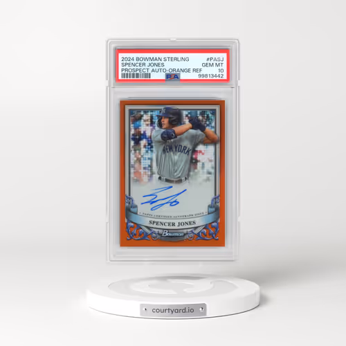 2024 Bowman Sterling Prospect Autographs #PASJ Spencer Jones - Orange Refractor (PSA 10 GEM MINT)