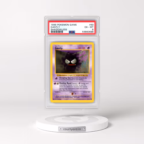1999 Pokémon Game #50 Gastly - Shadowless (PSA 6 EX-MT)