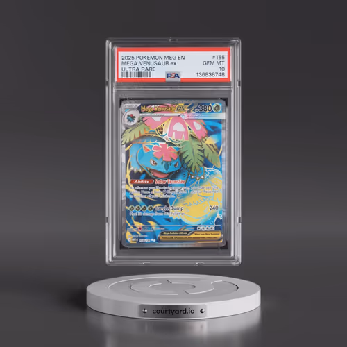2025 Pokémon Meg EN-Mega Evolution #155 Mega Venusaur EX - Holo Ultra Rare (PSA 10 GEM MINT)