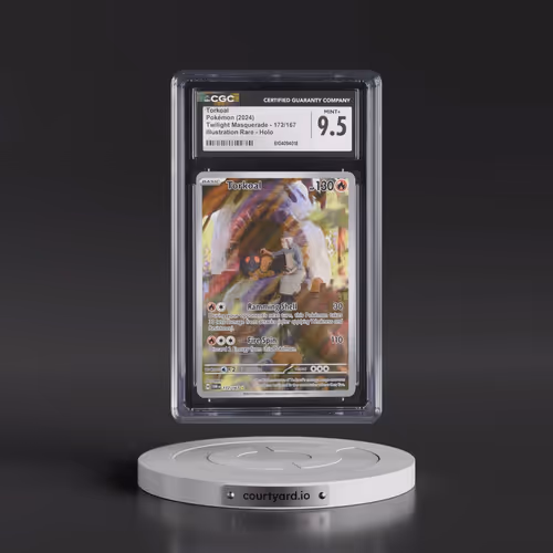2024 Twilight Masquerade - TWM EN #172/167 Torkoal - Illustration Rare Holo (CGC 9.5 MINT+)