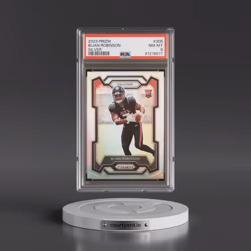 2023 Panini Prizm #305 Bijan Robinson - Silver Prizm (PSA 8 NM-MT)