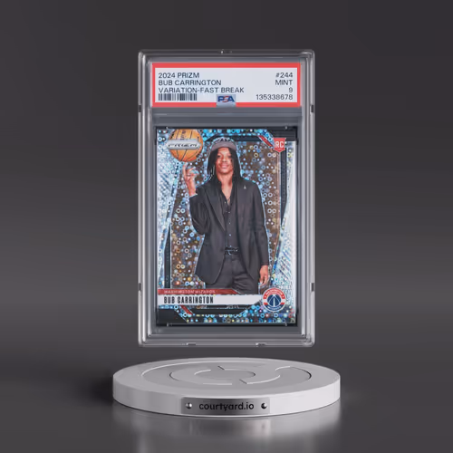 2024 Panini Prizm #244 Bub Carrington - Variation-Fast Break (PSA 9 MINT)